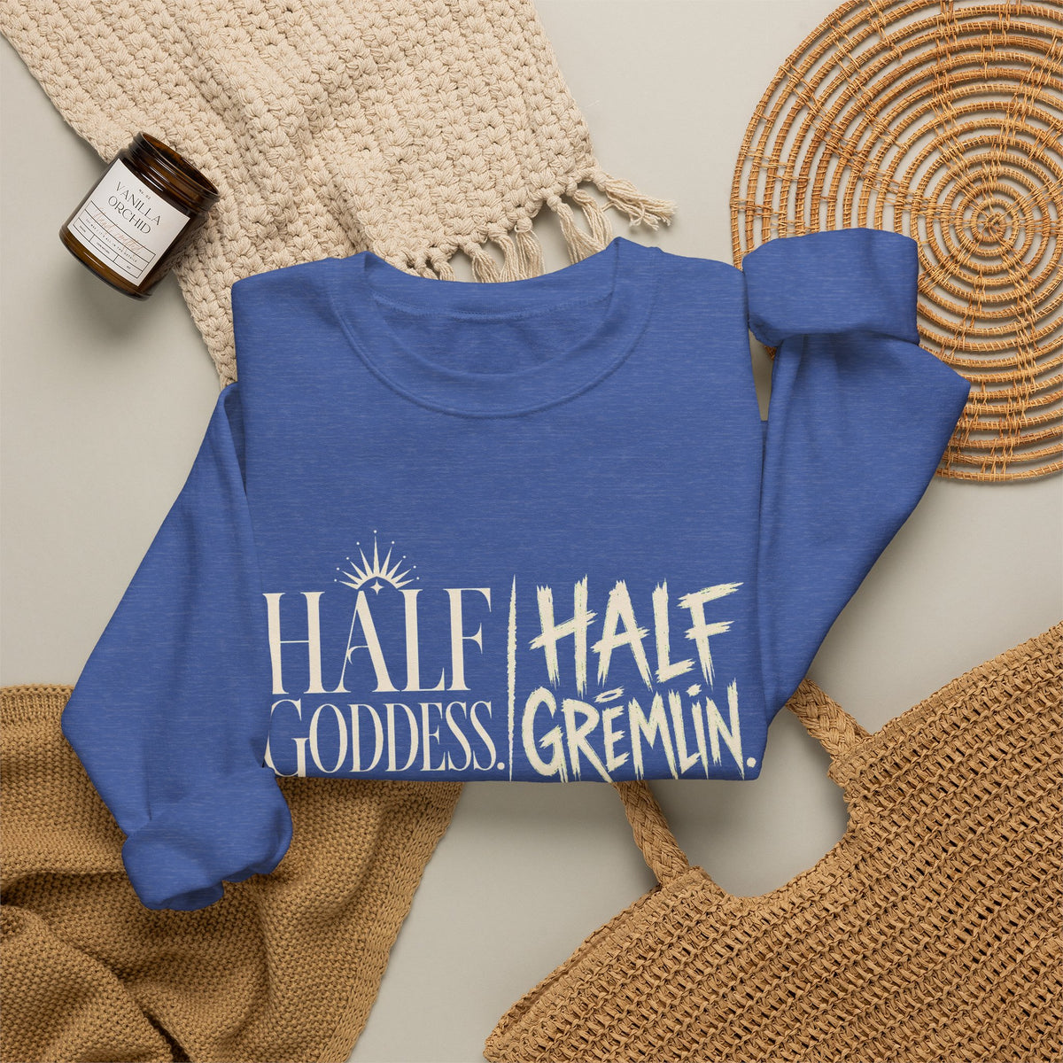Half Goddess, Half Gremlin — Women's Empowerment Crewneck | Ascensum Wear