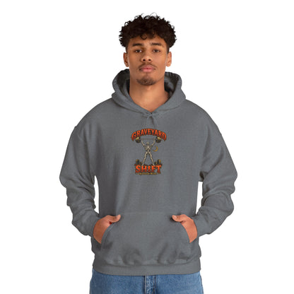 Graveyard Shift — Skeleton Weightlifter Front Print Hoodie | Ascensum Wear
