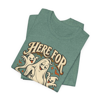 Here for the Boos — Vintage Ghost Trio Unisex Tee | Ascensum Wear