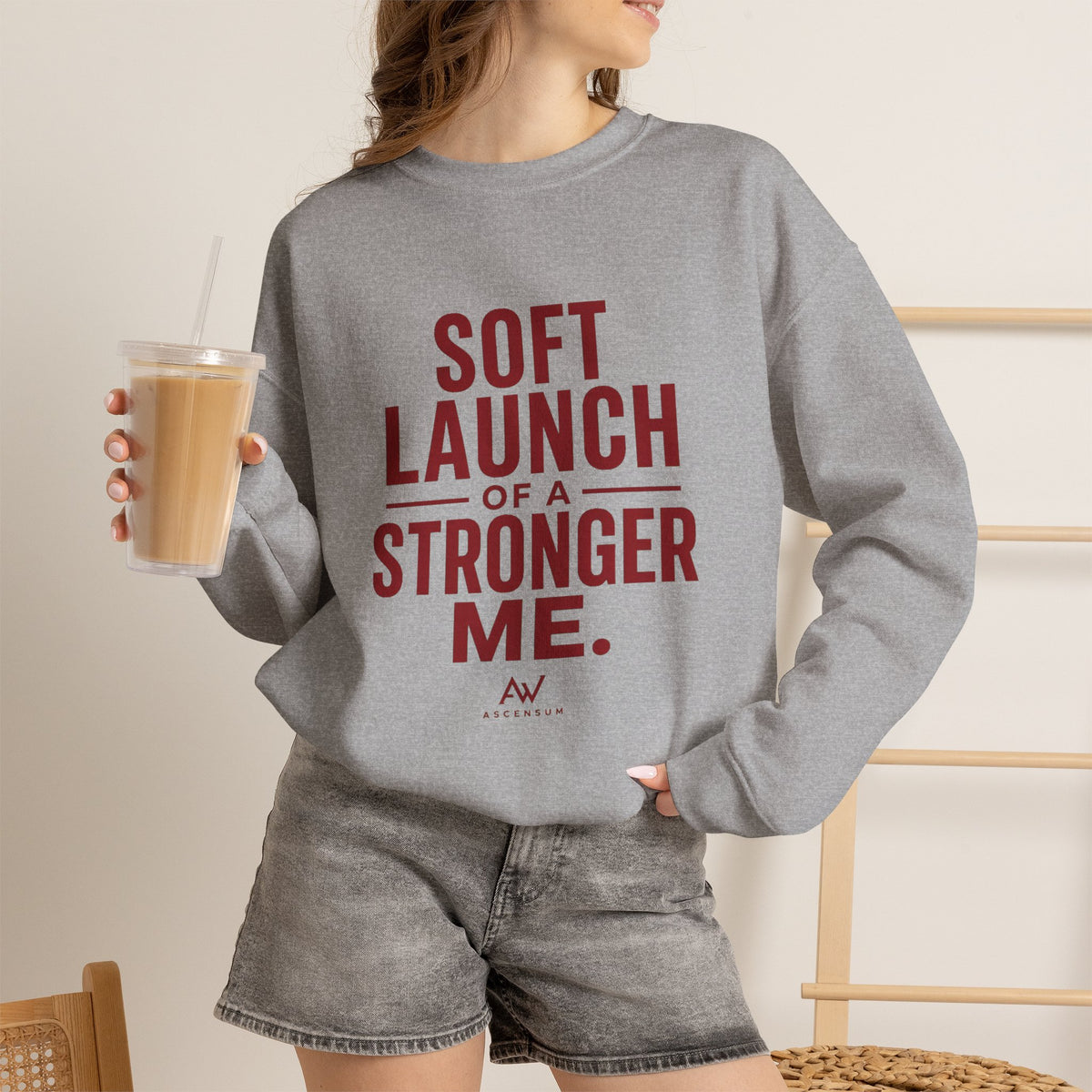 Soft Launch of a Stronger Me — Women's Empowerment Crewneck | Ascensum Wear