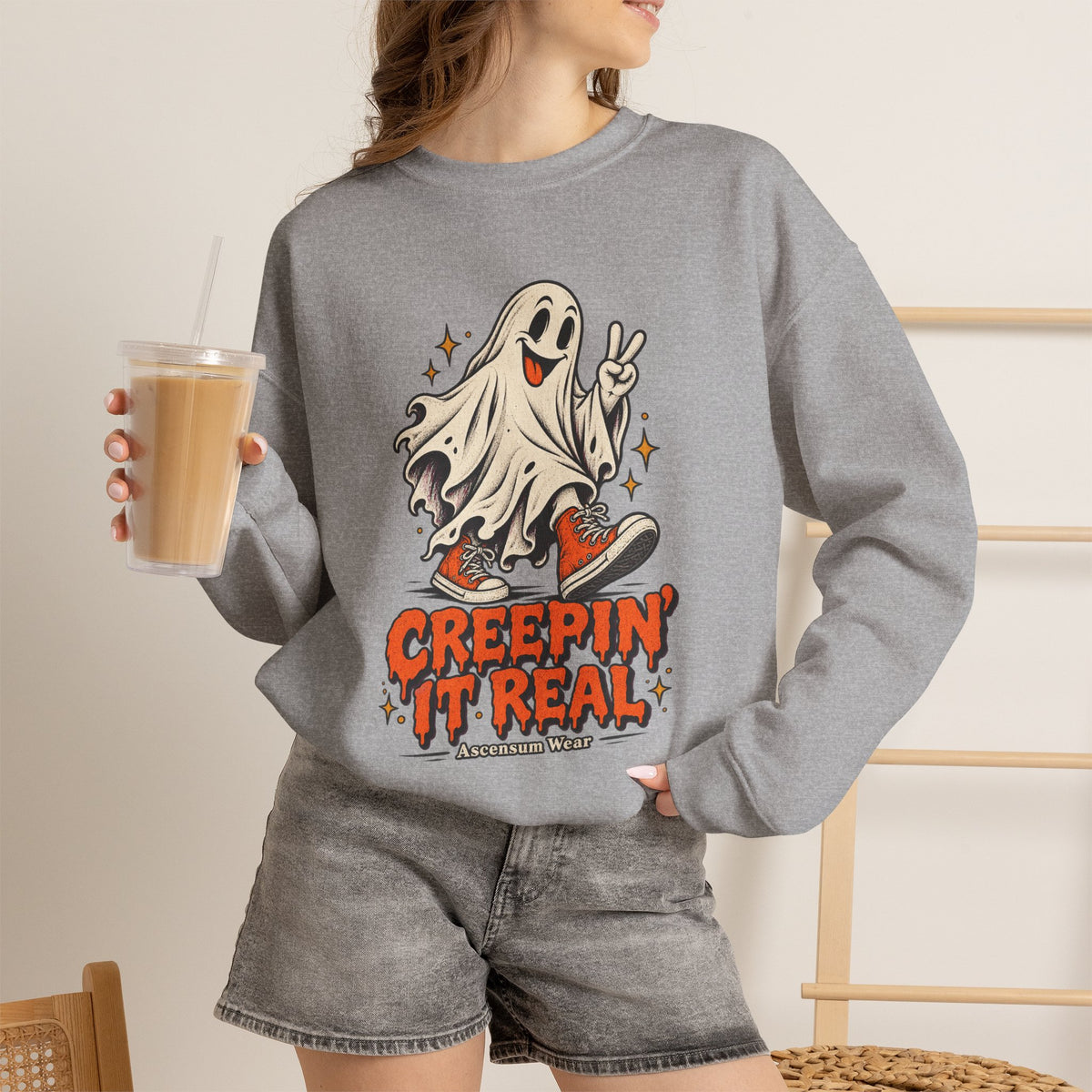 Creepin' It Real — Halloween Unisex Crewneck | Ascensum Wear