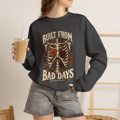 Bullet From Bad Days — Skeleton Flowers Halloween Crewneck | Ascensum Wear