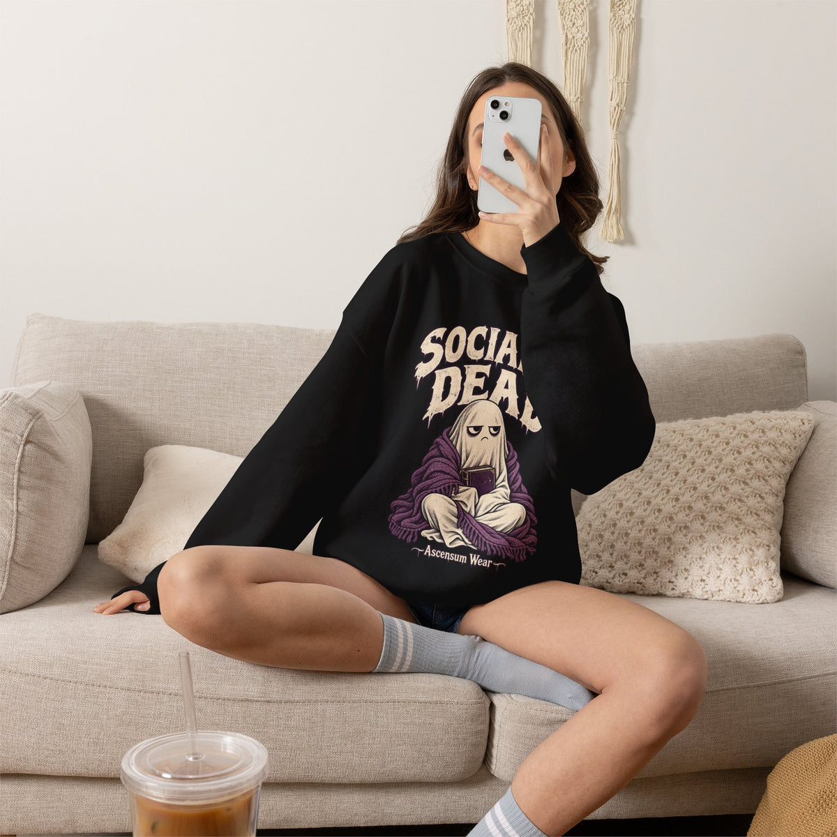Socially Dead — Halloween Unisex Crewneck | Ascensum Wear