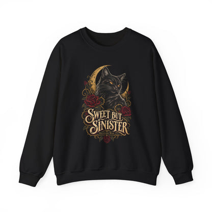 Sweet But Sinister — Black Cat Halloween Crewneck | Ascensum Wear