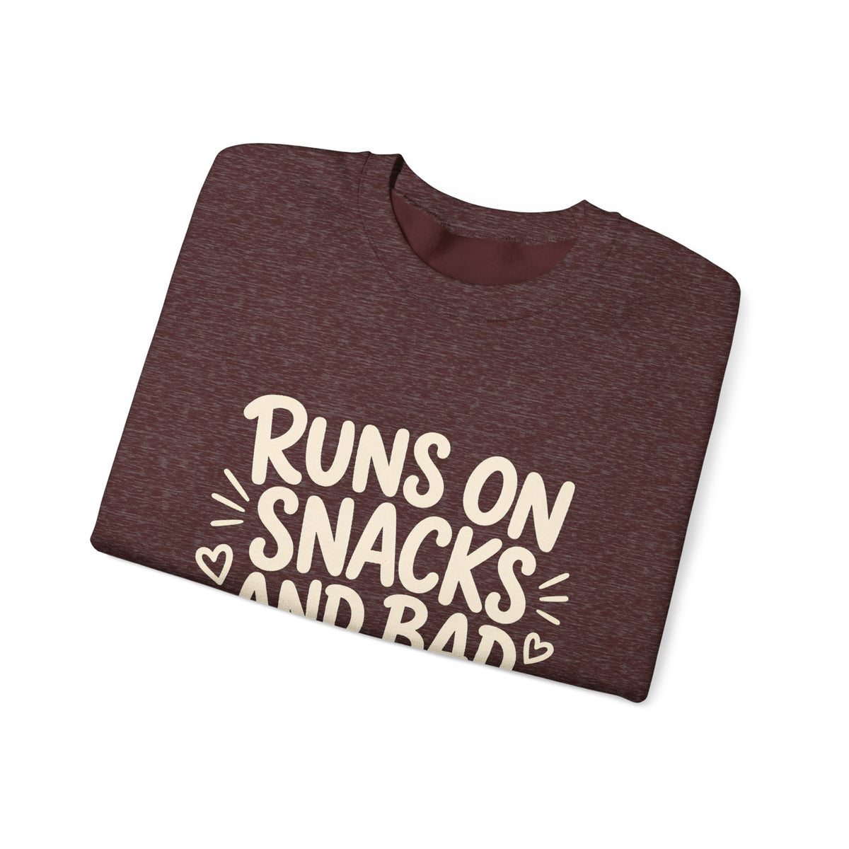 Runs On Snacks And Bad Decisions — Women's Empowerment Crewneck | Ascensum Wear
