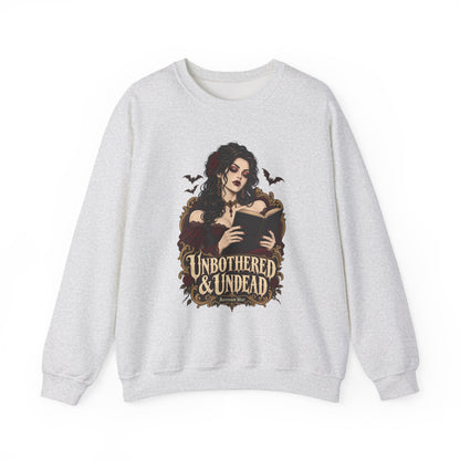 Unbothered & Undead — Women's Gothic Halloween Crewneck | Ascensum Wear