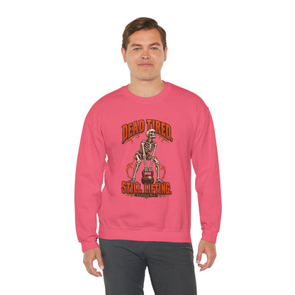 Dead Tired Still Lifting — Halloween Fitness Unisex Crewneck | Ascensum Wear