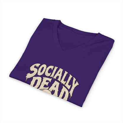 Socially Dead — Halloween Unisex V Neck| Ascensum Wear