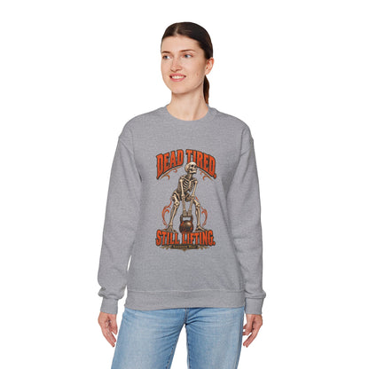 Dead Tired Still Lifting — Halloween Fitness Unisex Crewneck | Ascensum Wear