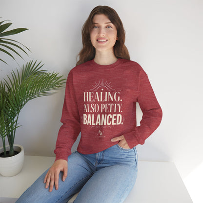 Healing. Also Pretty. Balanced. — Women's Empowerment Crewneck | Ascensum Wear
