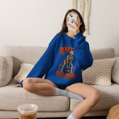 Dead Tired Still Lifting — Halloween Fitness Unisex Crewneck | Ascensum Wear
