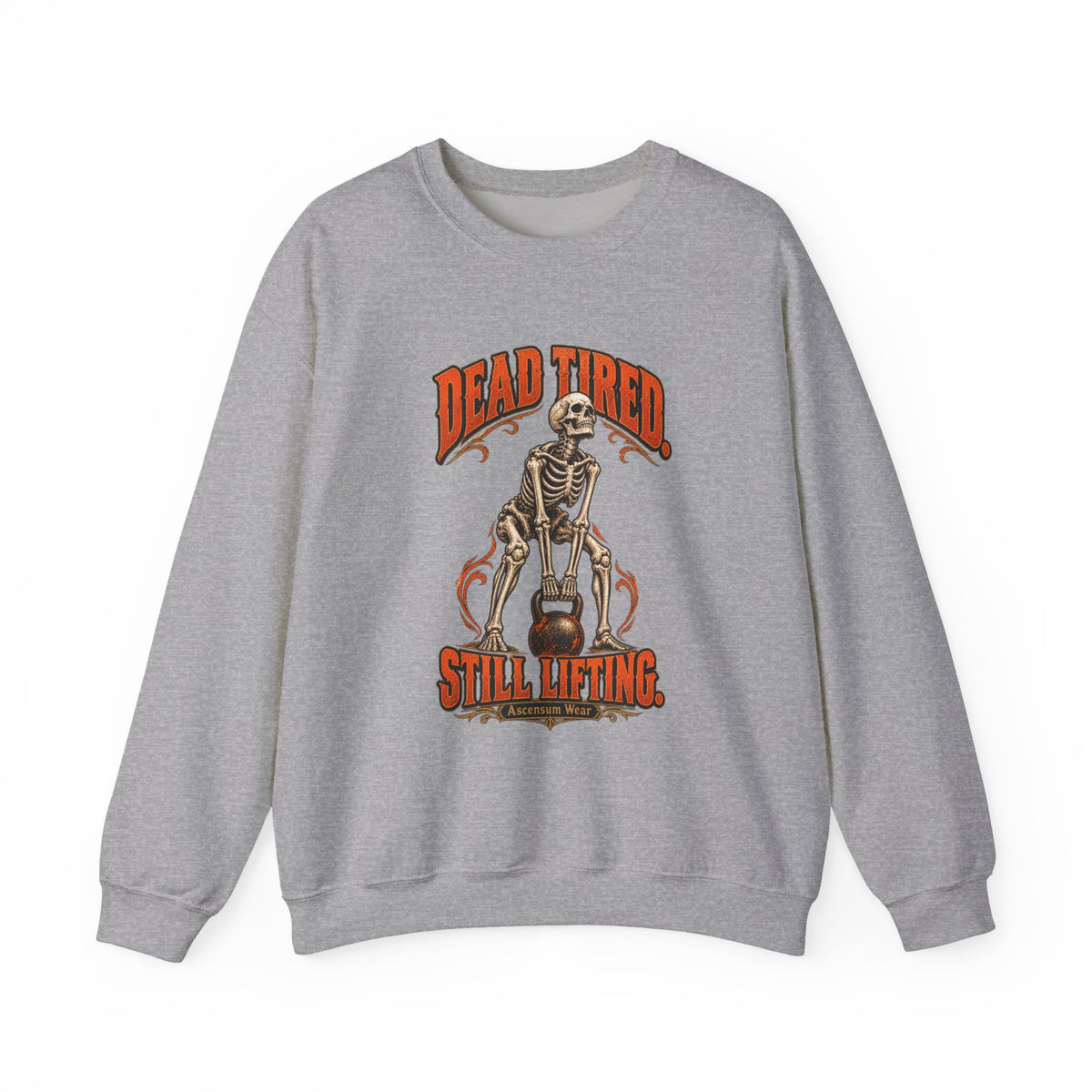 Dead Tired Still Lifting — Halloween Fitness Unisex Crewneck | Ascensum Wear