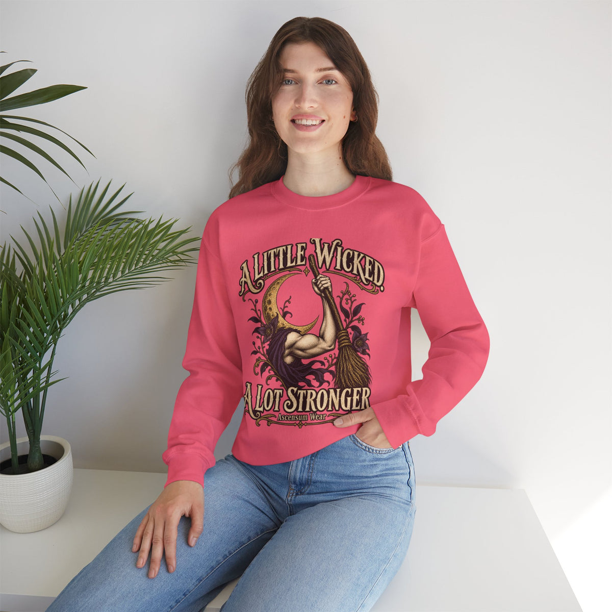 A Little Wicked A Lot Stronger — Halloween Unisex Crewneck Sweatshirt | Ascensum Wear