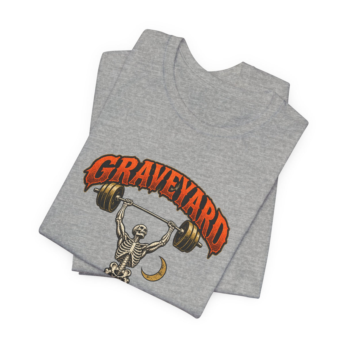 Graveyard Shift — Skeleton Weightlifter Front Print Tee | Ascensum Wear