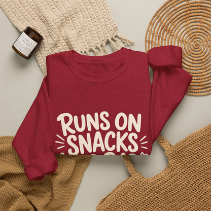 Runs On Snacks And Bad Decisions — Women's Empowerment Crewneck | Ascensum Wear