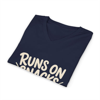 Runs On Snacks And Bad Decisions — Women's Empowerment V-Neck Tee