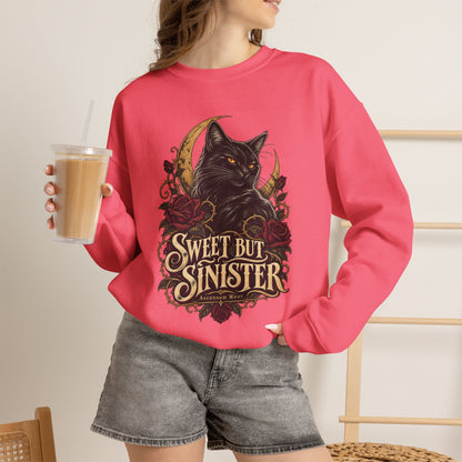 Sweet But Sinister — Black Cat Halloween Crewneck | Ascensum Wear