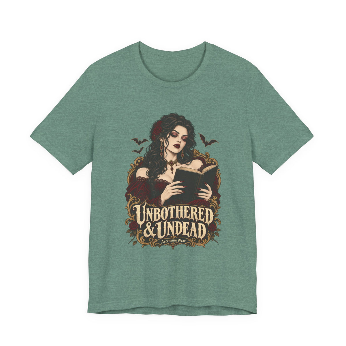 Unbothered & Undead — Women's Gothic Halloween Tee | Ascensum Wear