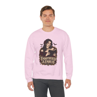 Unbothered & Undead — Women's Gothic Halloween Crewneck | Ascensum Wear