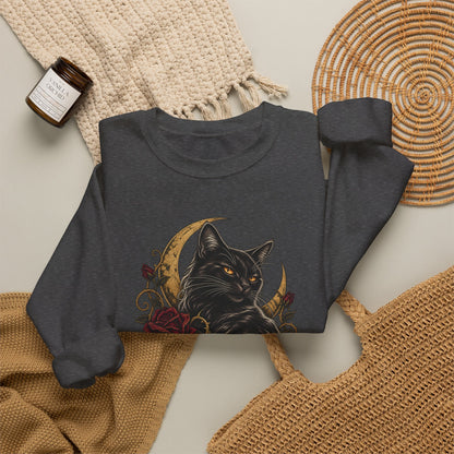 Sweet But Sinister — Black Cat Halloween Crewneck | Ascensum Wear