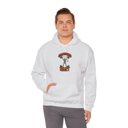 Graveyard Shift — Skeleton Weightlifter Front Print Hoodie | Ascensum Wear