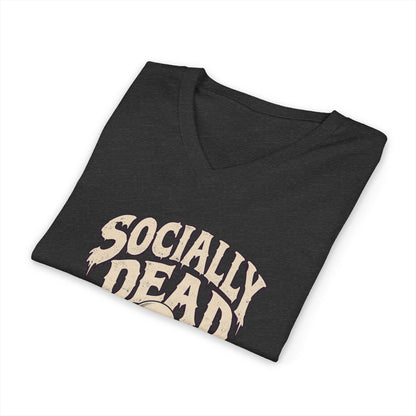 Socially Dead — Halloween Unisex V Neck| Ascensum Wear