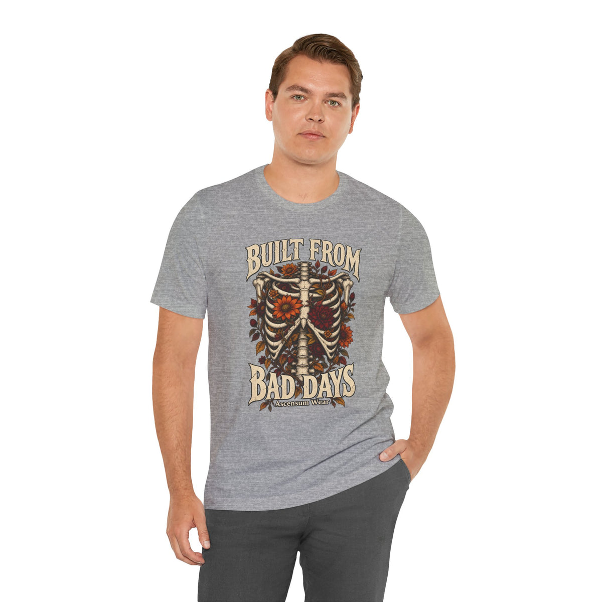 Bullet From Bad Days — Skeleton Flowers Halloween Tee | Ascensum Wear
