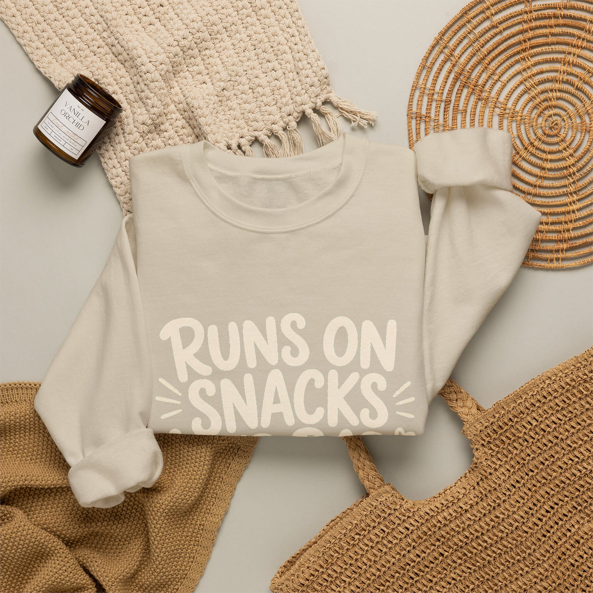 Runs On Snacks And Bad Decisions — Women's Empowerment Crewneck | Ascensum Wear