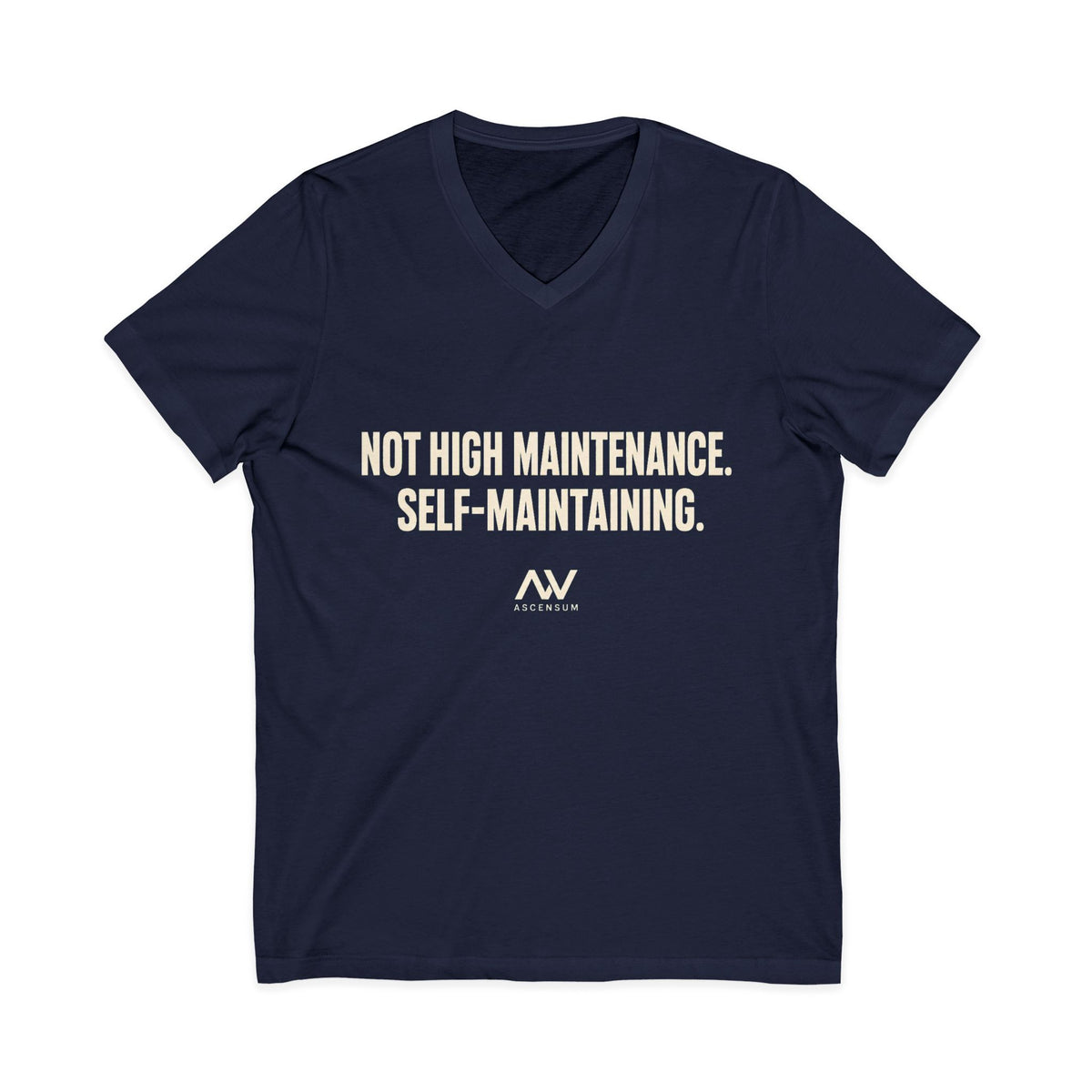 Not High Maintenance, Self-Maintaining | Women's Empowerment V-Neck Tee