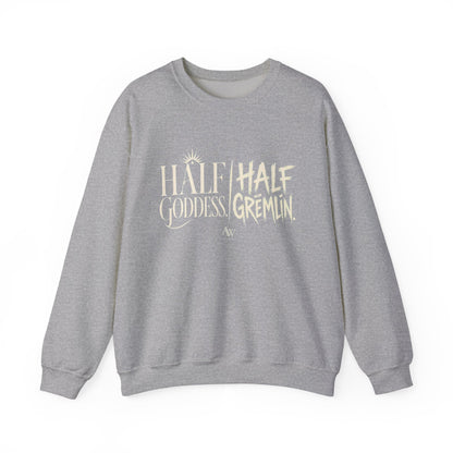 Half Goddess, Half Gremlin — Women's Empowerment Crewneck | Ascensum Wear