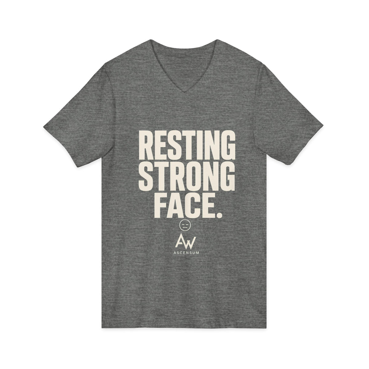 Resting Strong Face V Neck | Women's Empowerment Tee