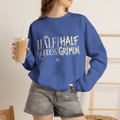 Half Goddess, Half Gremlin — Women's Empowerment Crewneck | Ascensum Wear