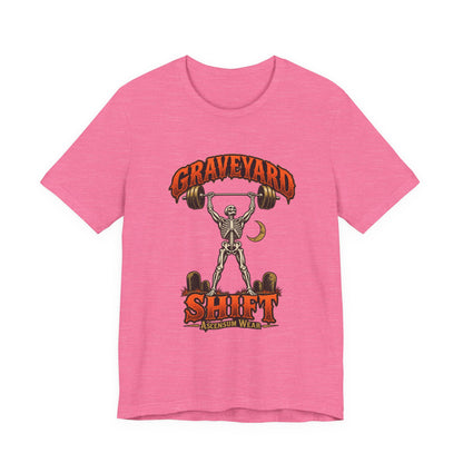 Graveyard Shift — Skeleton Weightlifter Front Print Tee | Ascensum Wear