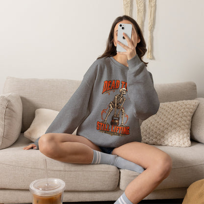 Dead Tired Still Lifting — Halloween Fitness Unisex Crewneck | Ascensum Wear