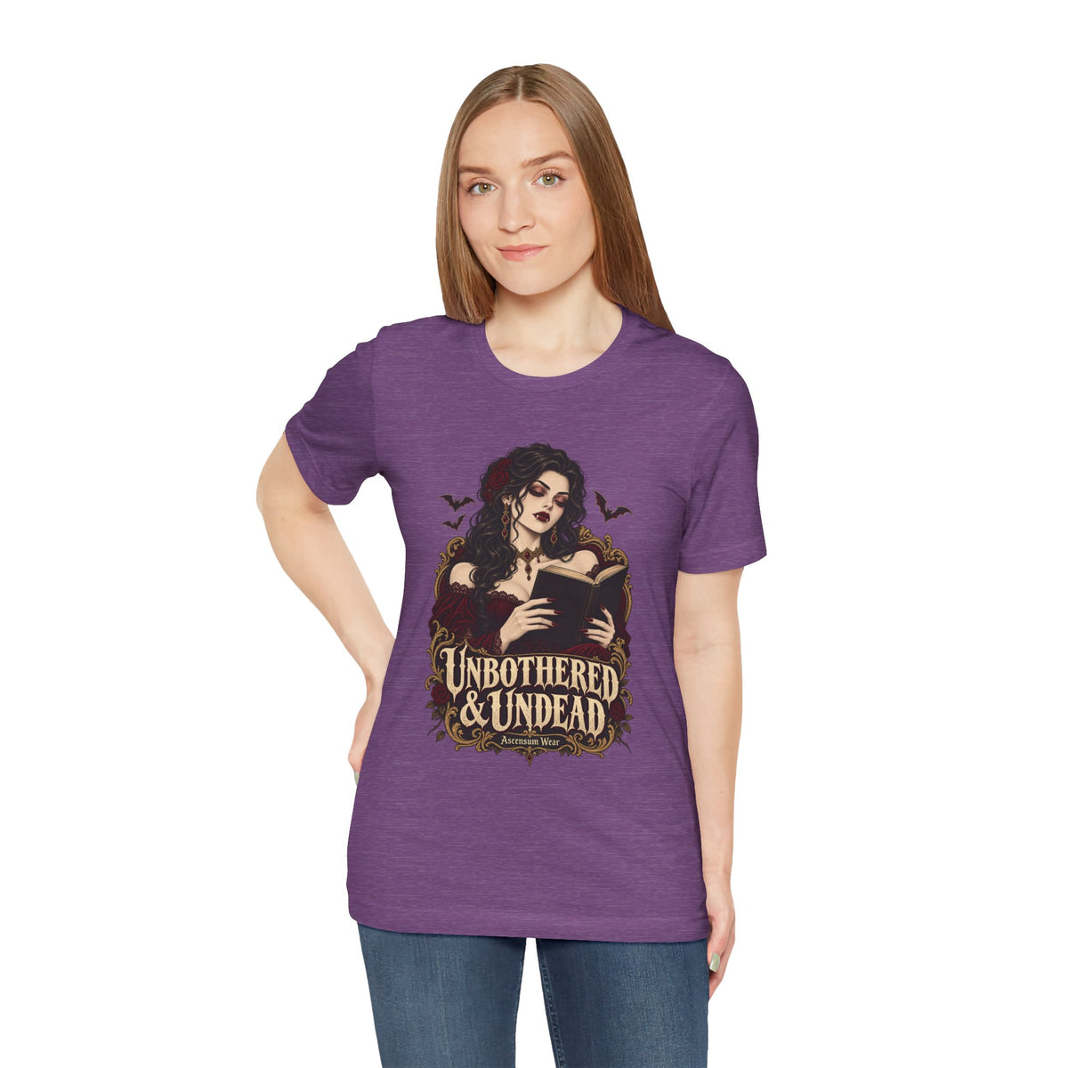 Unbothered & Undead — Women's Gothic Halloween Tee | Ascensum Wear