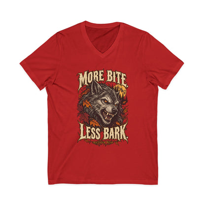 More Bite Less Bark — Halloween Unisex V Neck | Ascensum Wear