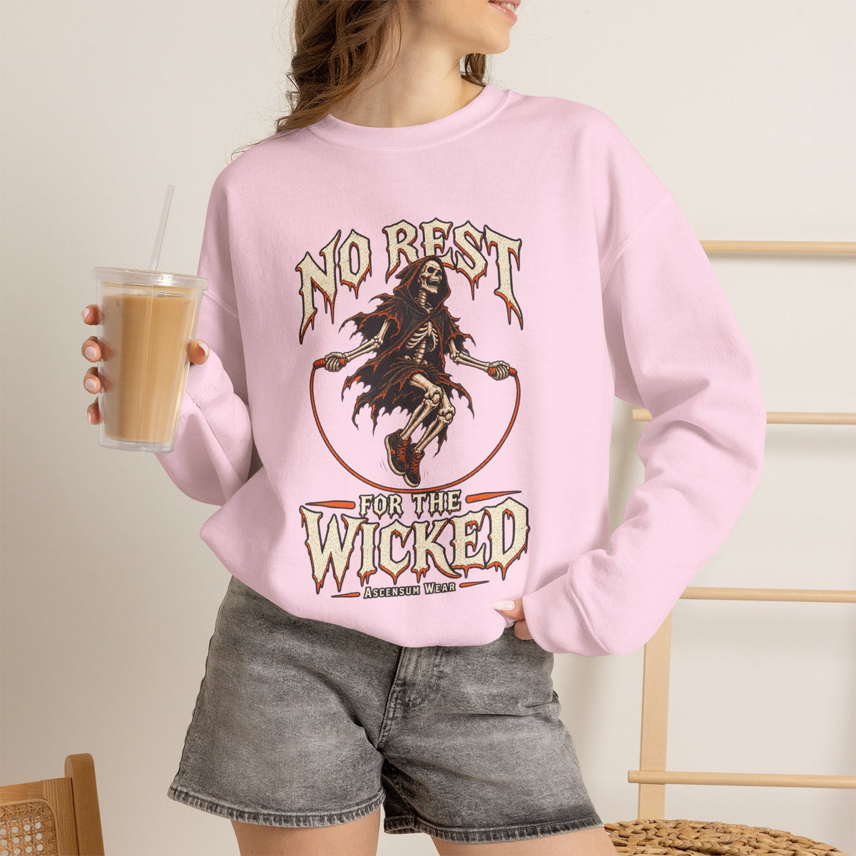 No Rest for the Wicked — Halloween Unisex Crewneck| Ascensum Wear