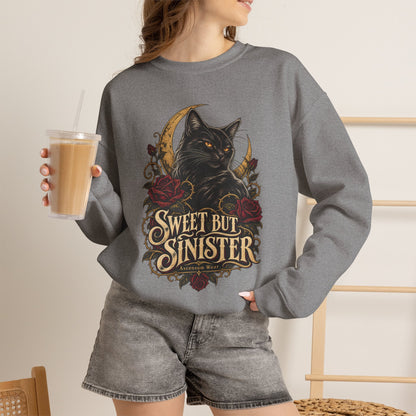 Sweet But Sinister — Black Cat Halloween Crewneck | Ascensum Wear