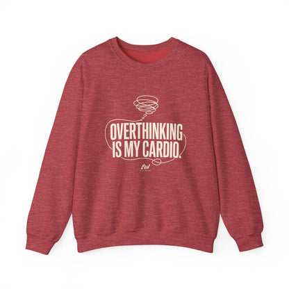 Overthinking Is My Cardio — Women's Empowerment Back Print Crewneck | Ascensum Wear