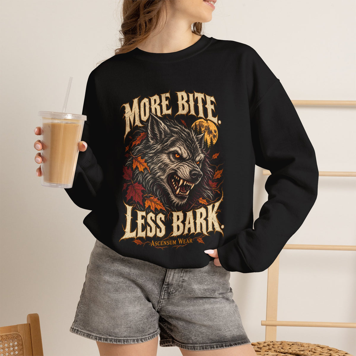 More Bite Less Bark — Halloween Unisex Crewneck | Ascensum Wear