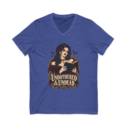 Unbothered & Undead — Women's Gothic Halloween V Neck | Ascensum Wear