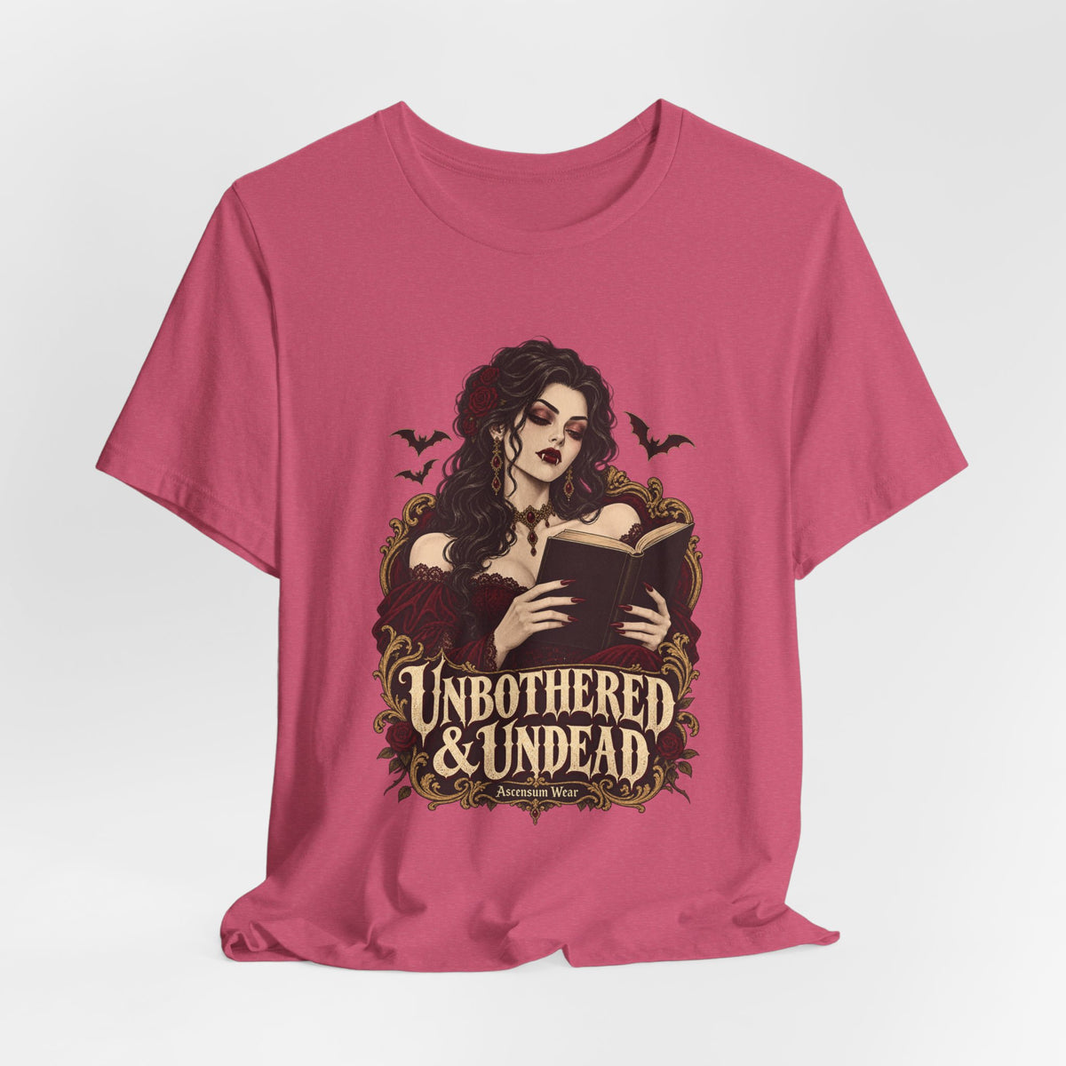 Unbothered & Undead — Women's Gothic Halloween Tee | Ascensum Wear