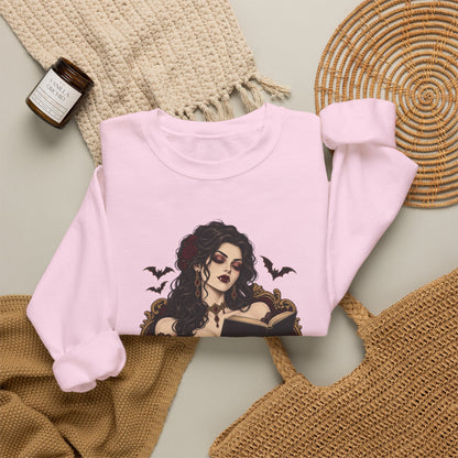 Unbothered & Undead — Women's Gothic Halloween Crewneck | Ascensum Wear