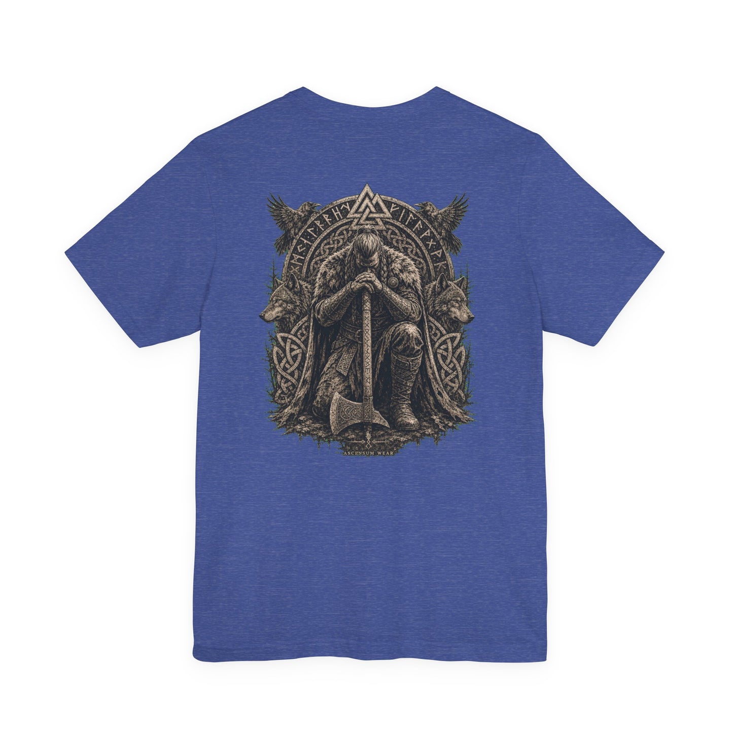Ascension Kneeling — Norse Back Print T-Shirt | Ascensum Wear