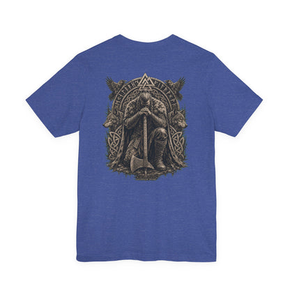 Ascension Kneeling — Norse Back Print T-Shirt | Ascensum Wear