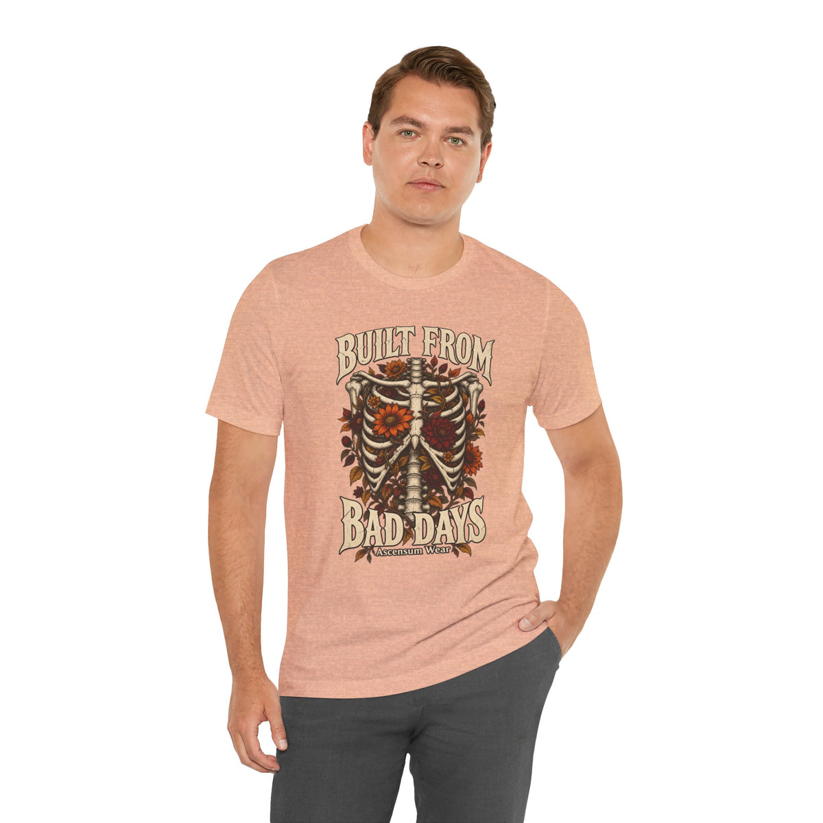 Bullet From Bad Days — Skeleton Flowers Halloween Tee | Ascensum Wear