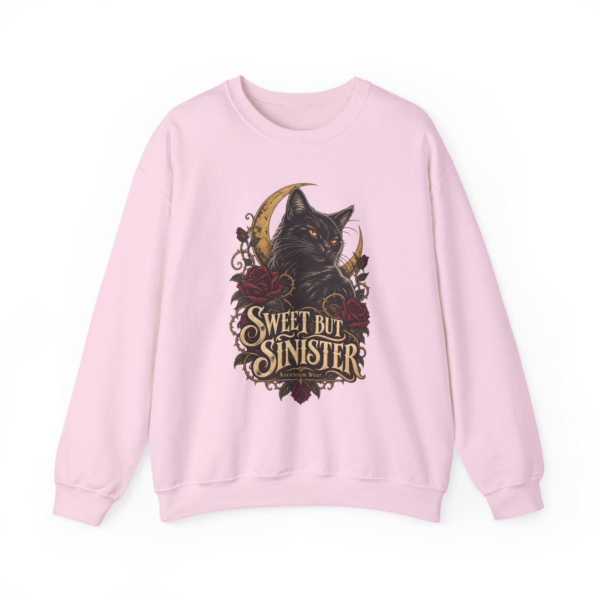 Sweet But Sinister — Black Cat Halloween Crewneck | Ascensum Wear
