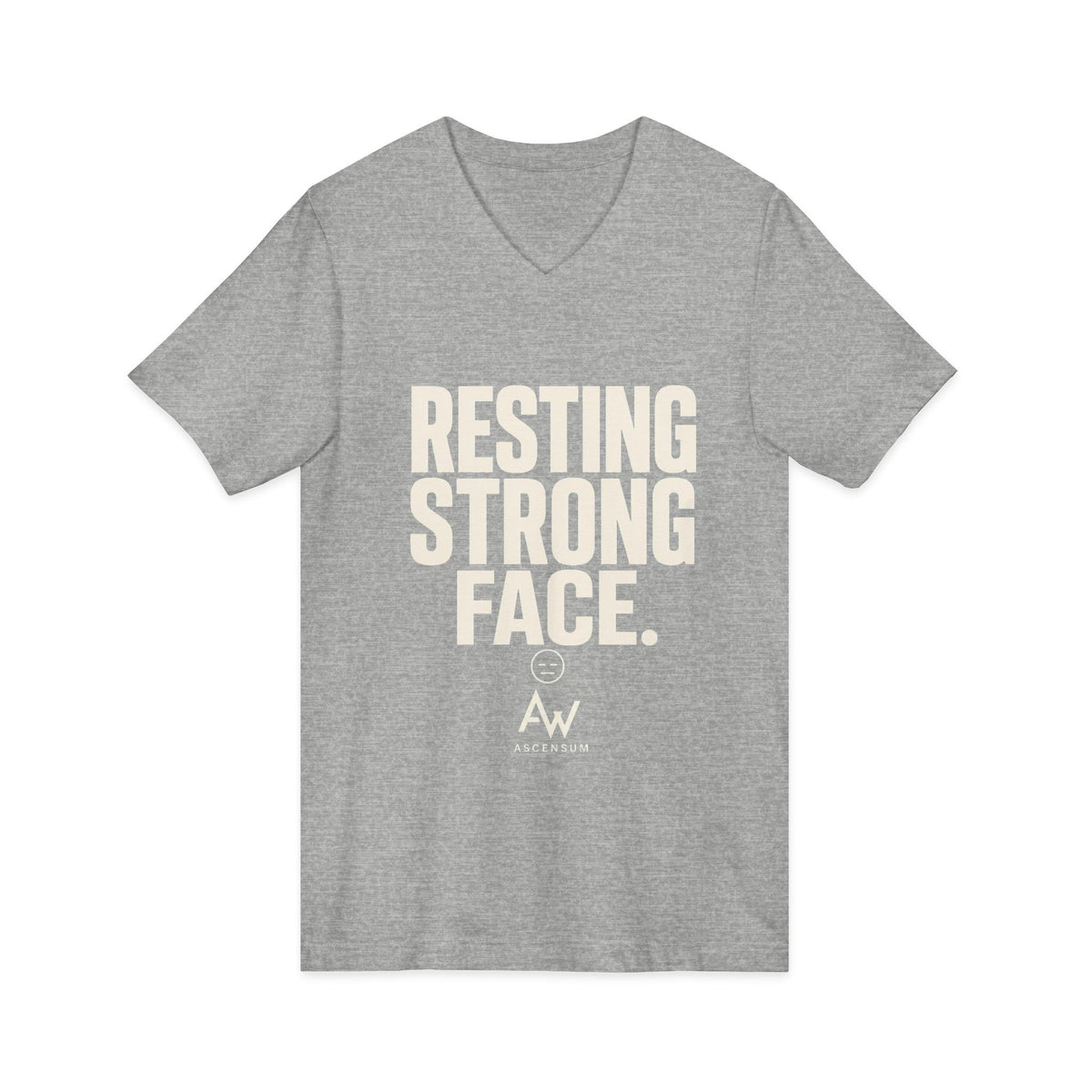 Resting Strong Face V Neck | Women's Empowerment Tee