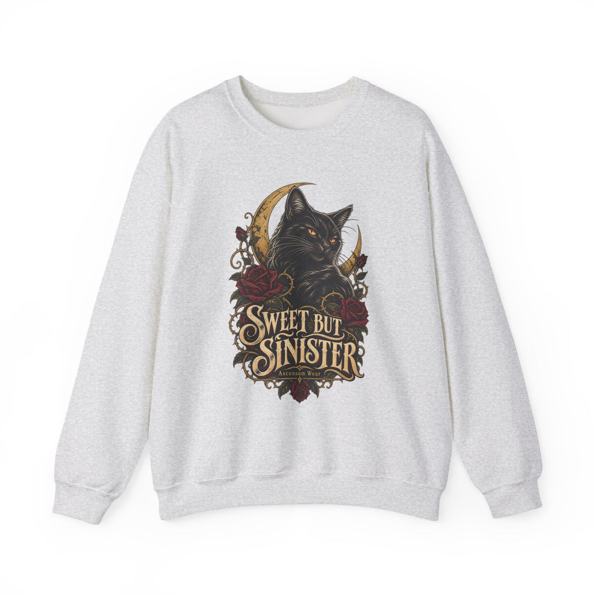 Sweet But Sinister — Black Cat Halloween Crewneck | Ascensum Wear