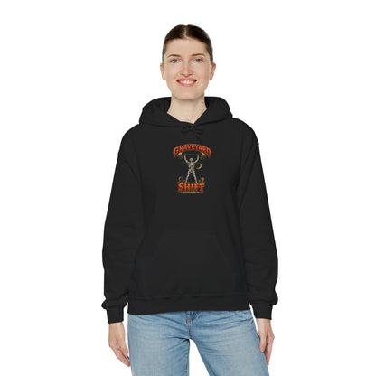 Graveyard Shift — Skeleton Weightlifter Front Print Hoodie | Ascensum Wear